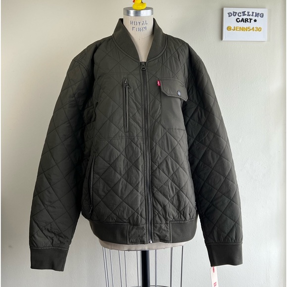 NWT Levi's Men's Diamond Quilt Bomber Jacket  SZ - XL - Picture 7 of 16